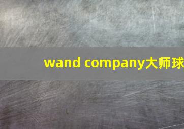 wand company大师球